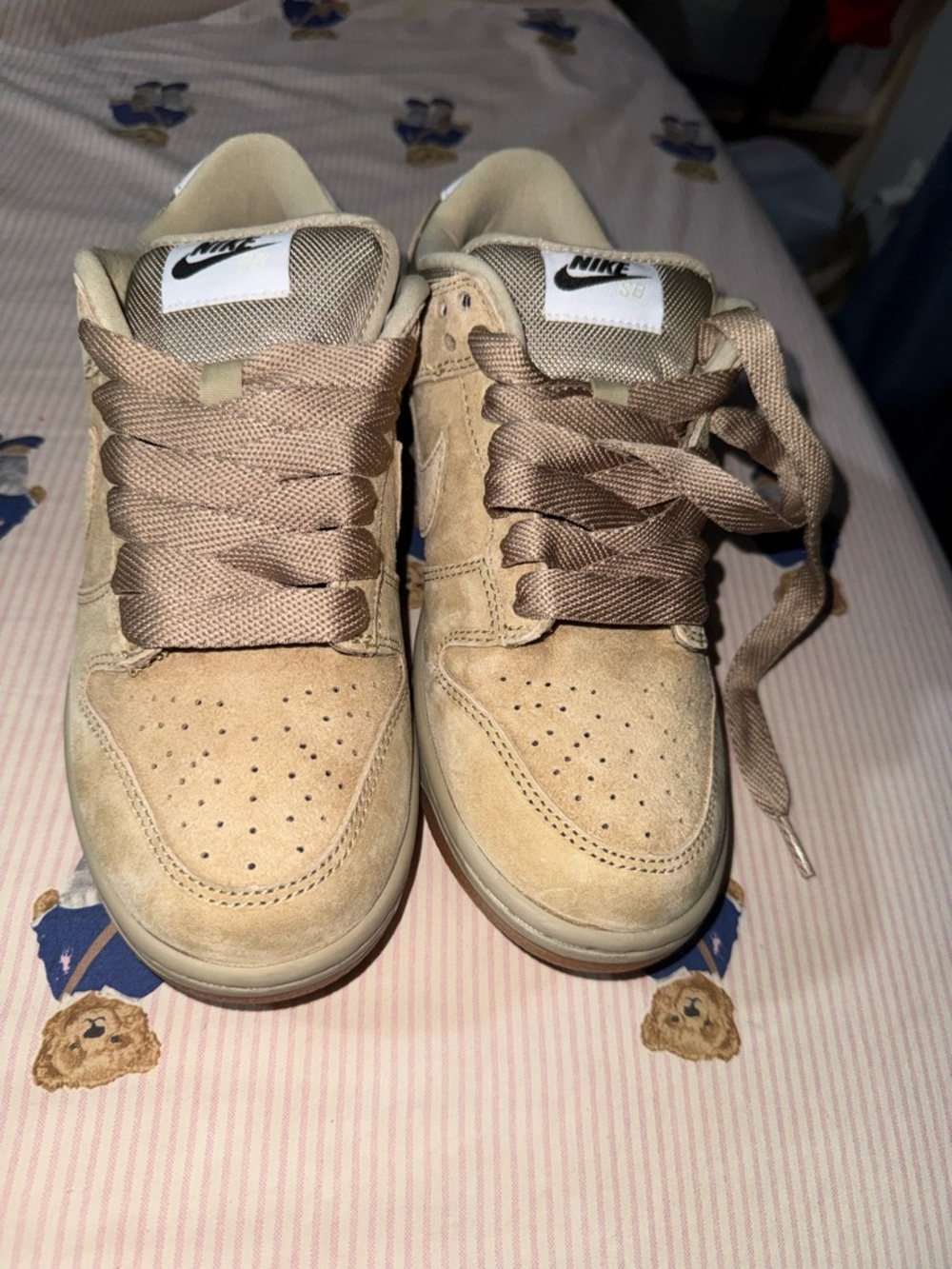 Nike Men’s Tan Suede Low-Top Sneakers